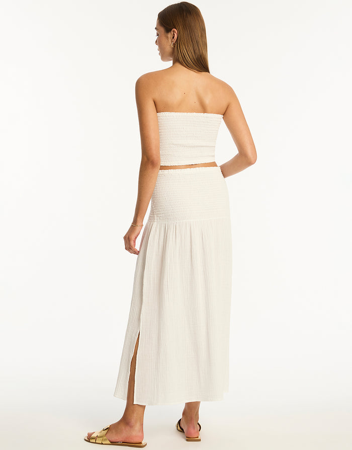 Sunset Beach Bandeau Top - White - Simply Beach UK
