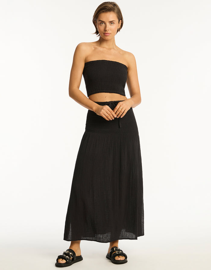 Sunset Beach Skirt - Black - Simply Beach UK