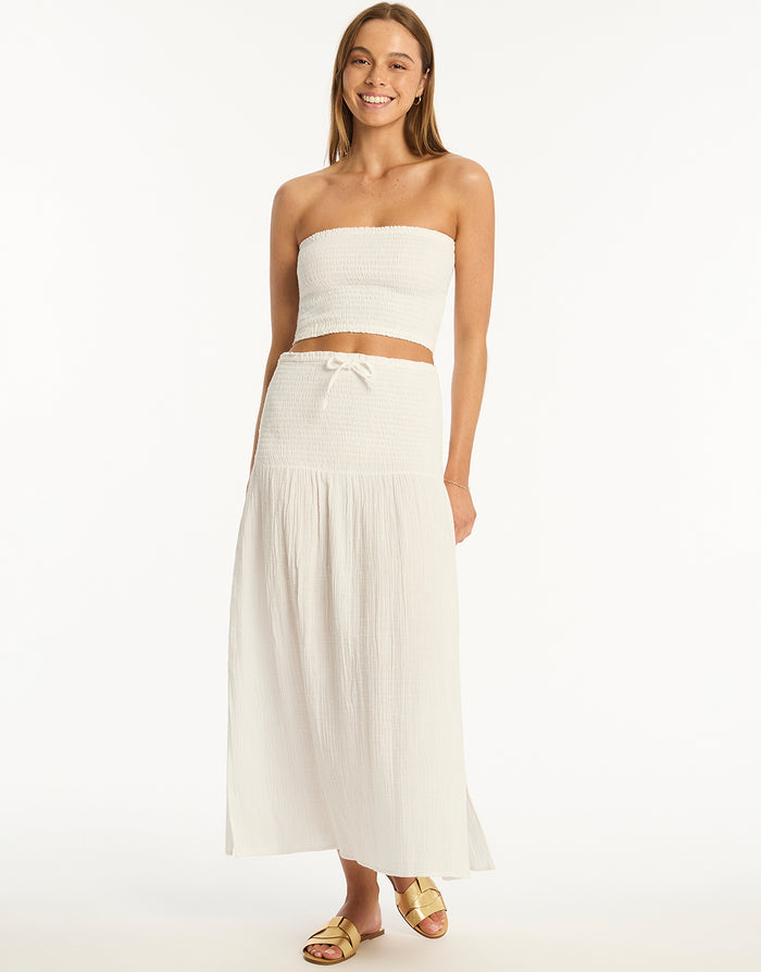 Sunset Beach Skirt - White - Simply Beach UK