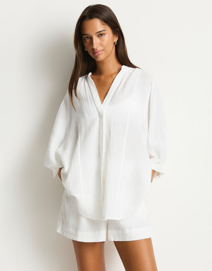 Sunset Boho Blouse - White