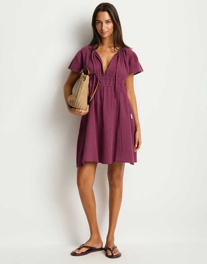 Sunset Short Daydress - Merlot