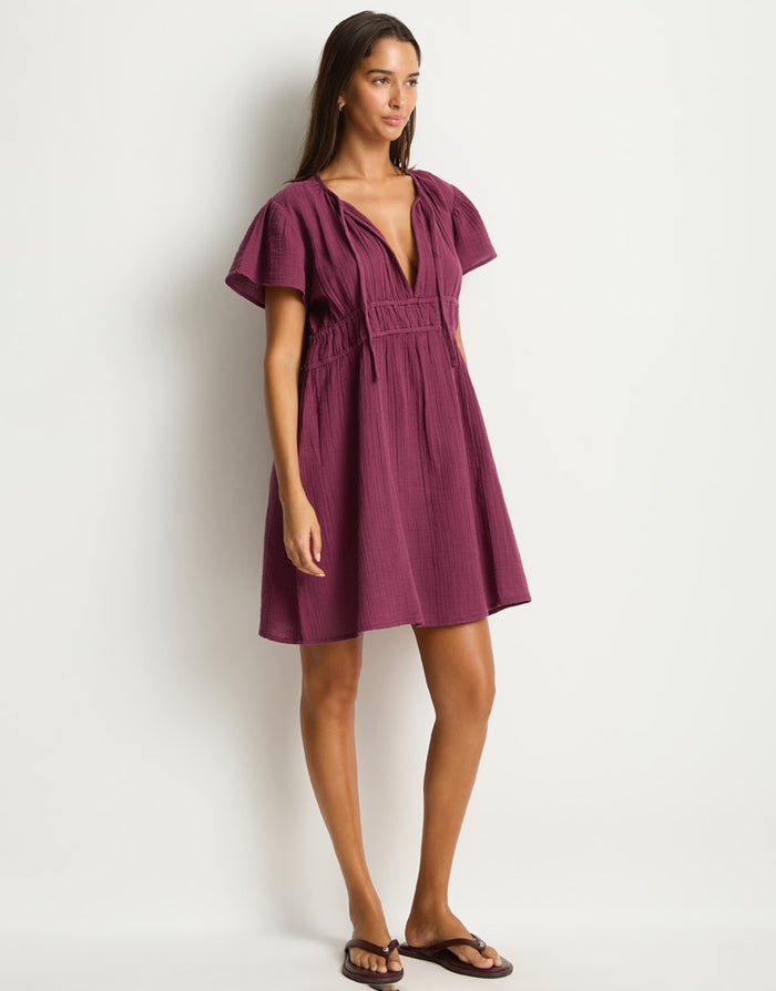 Sunset Short Daydress - Merlot