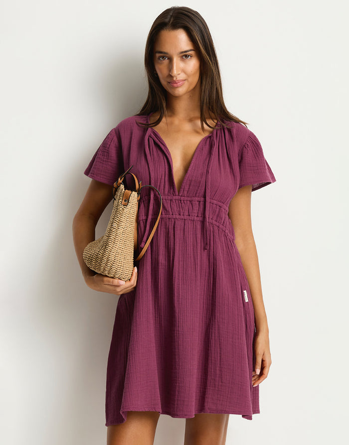 Sunset Short Daydress - Merlot
