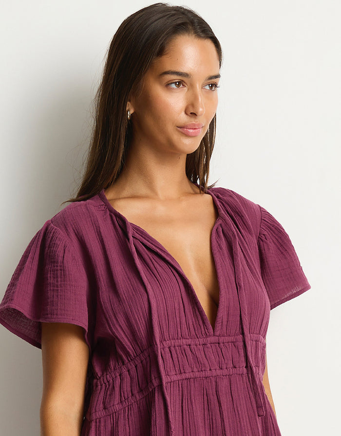 Sunset Short Daydress - Merlot