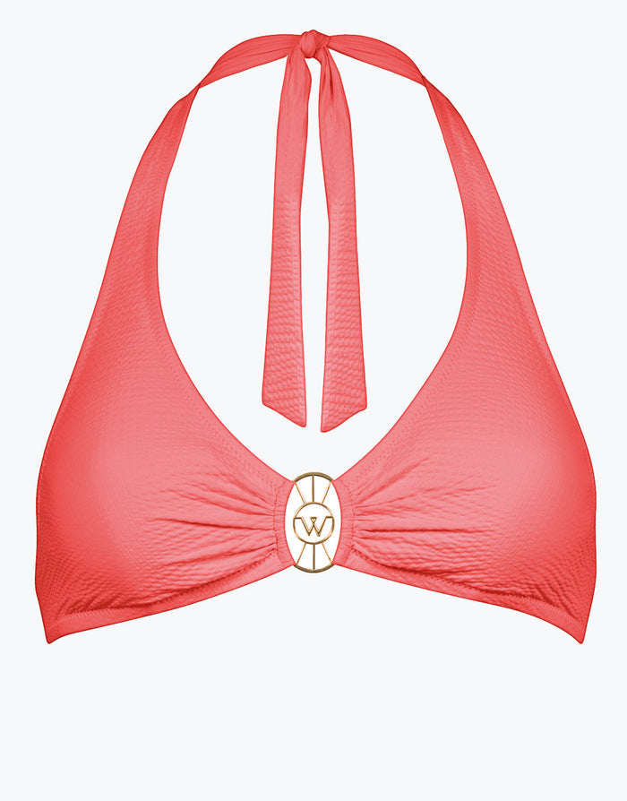 Watercult Suntouched Solids Halter Bikini Top - Juicy - Simply Beach UK
