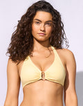 Watercult Suntouched Solids Halter Bikini Top - Lemony - Simply Beach UK