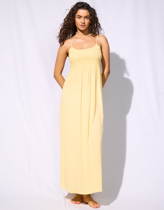 Watercult Suntouched Solids Strappy Dress - Lemony - Simply Beach UK