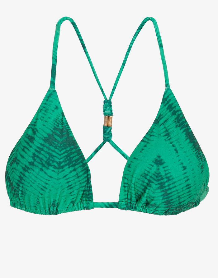 Tamale Jaque T-Back Tri Bikini Top - Green - Simply Beach UK