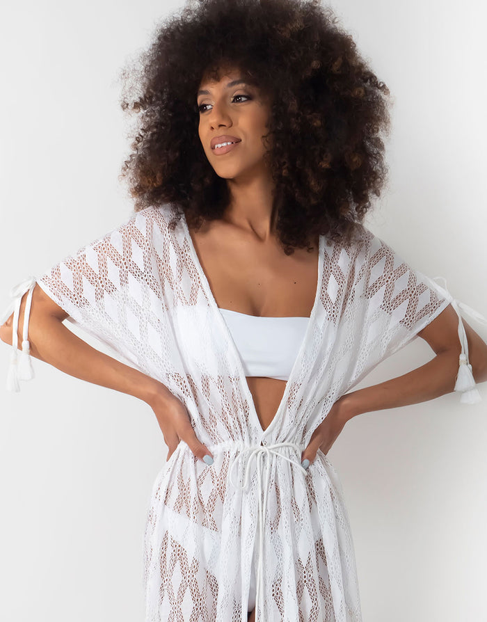 Temptation Kaftan - White - Simply Beach UK