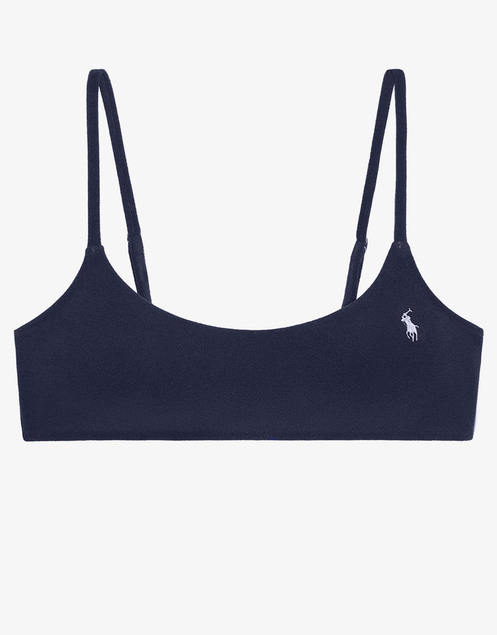 Polo Ralph Lauren Terry Kennedy Bralette Bikini Top - Navy Blue - Simply Beach UK