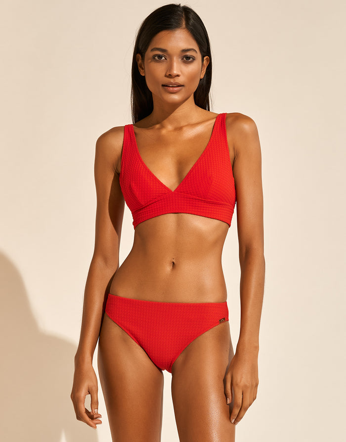 The Bloom Bralette Bikini Top - Radiant Red - Simply Beach UK