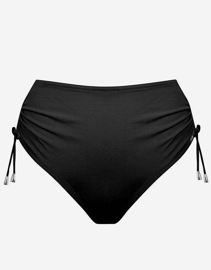 The Core High Waist Adjustable Bikini Pant - Black - Simply Beach UK