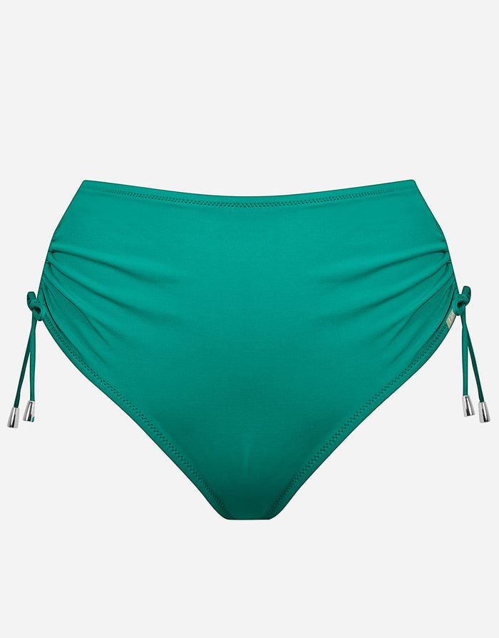The Core High Waist Adjustable Bikini Pant - Palm Green - Simply Beach UK