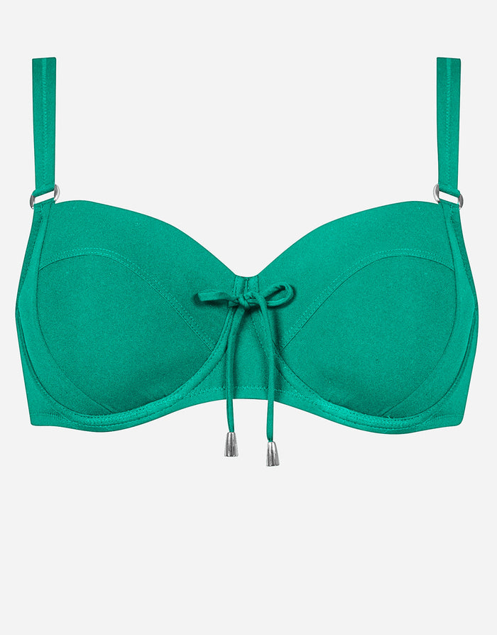The Core Underwired Bikini Top - Palm Green - Simply Beach UK