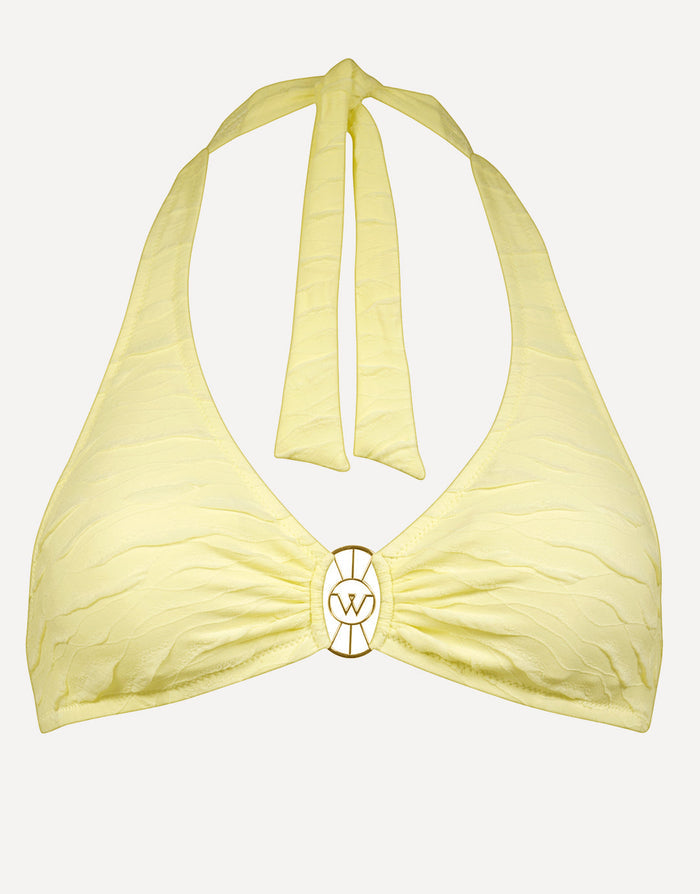 Watercult Tidal Radiance Halter Bikini Top - Celestial Yellow - Simply Beach UK
