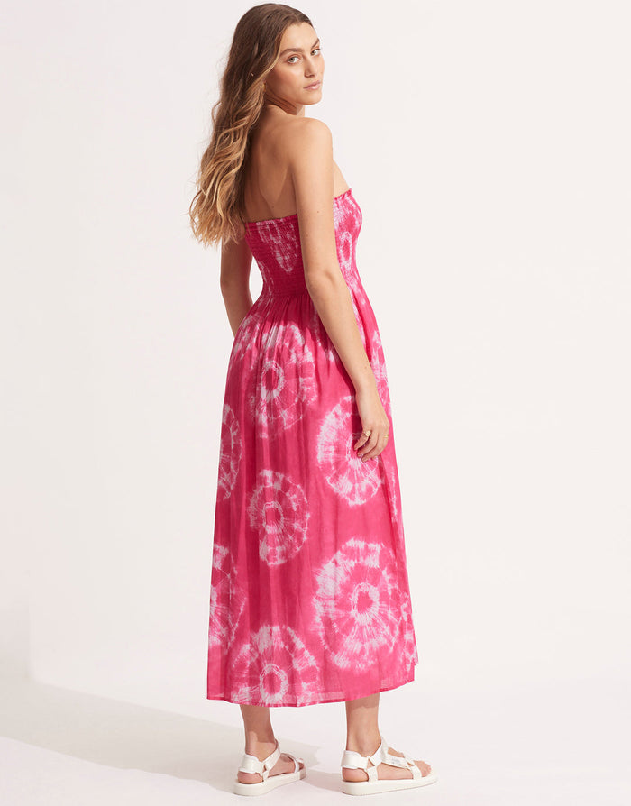 Tie Dye Skirt Dress - Rose Pink - Simply Beach UK