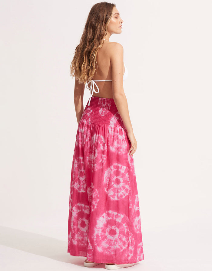 Tie Dye Skirt Dress - Rose Pink - Simply Beach UK