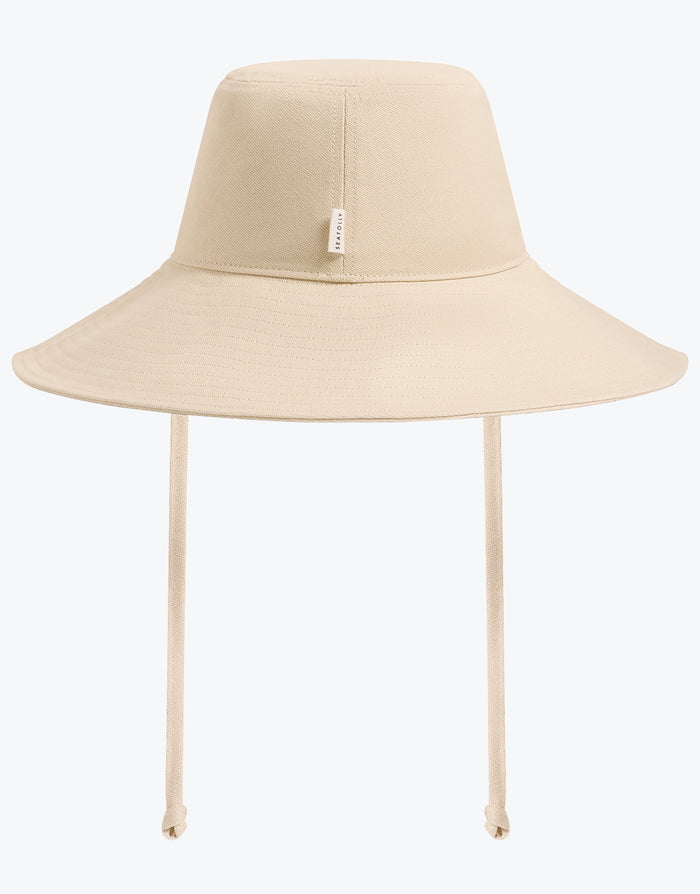 Tie Up Bucket Hat - Ecru