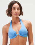 Jo Severin Timeless Underwired Halter Bikini Top - Cerulean - Simply Beach UK