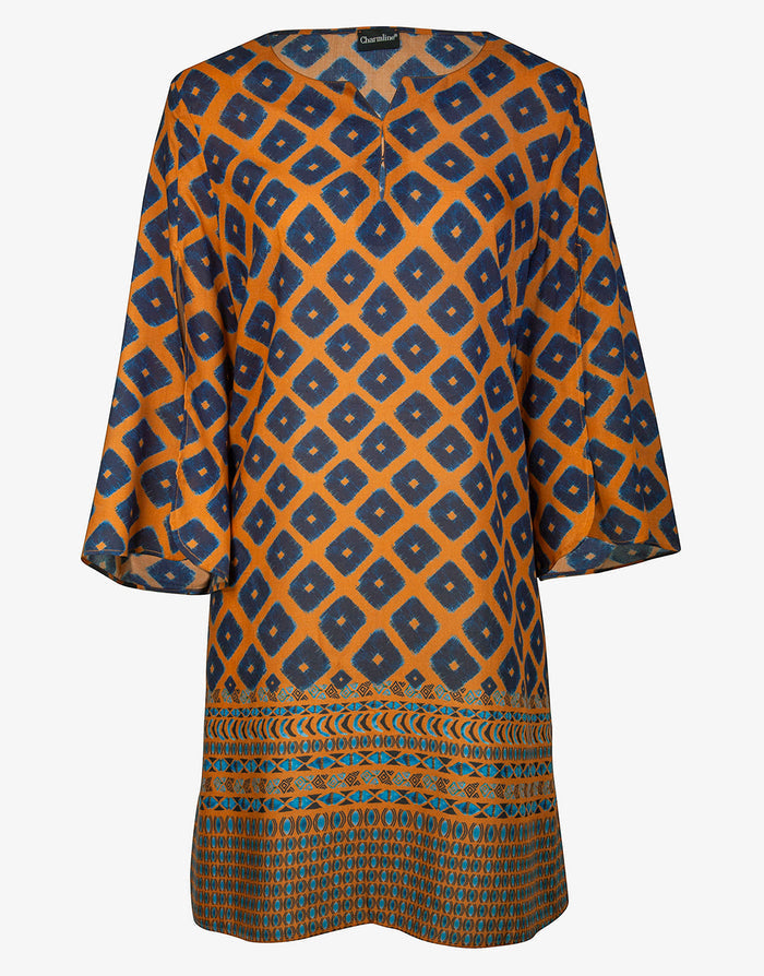 Tobacco Fields Beach Tunic - Tabac Black - Simply Beach UK