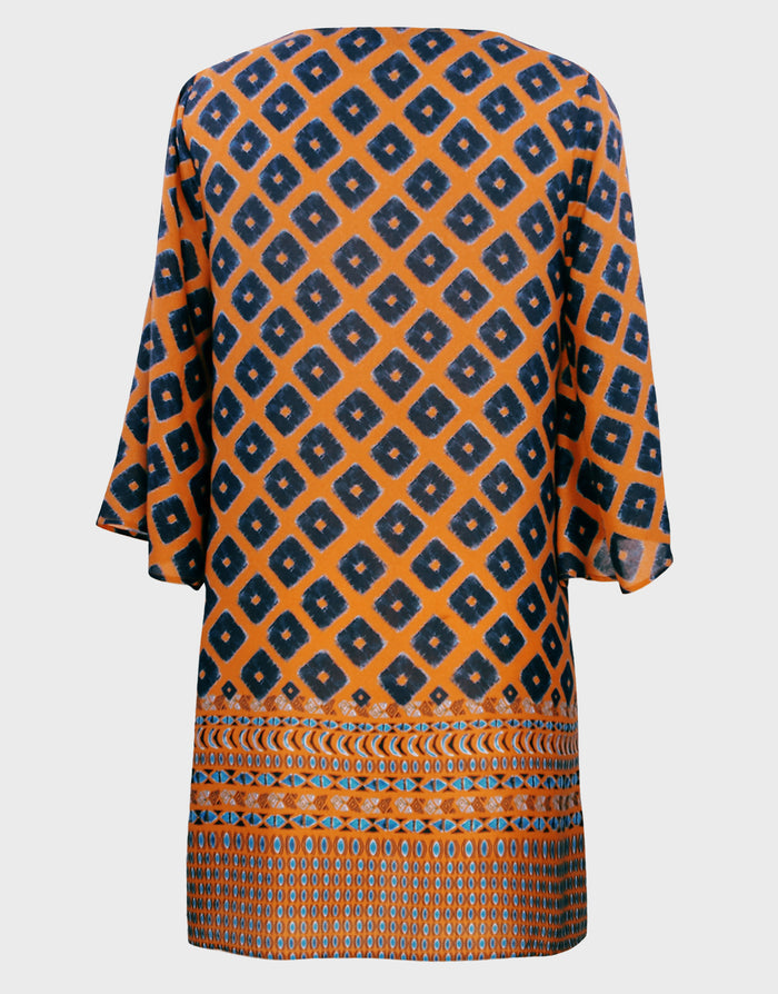 Tobacco Fields Beach Tunic - Tabac Black - Simply Beach UK