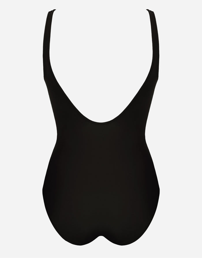 Tobacco Fields Detail Front Swimsuit - Tabac Black - Simply Beach UK
