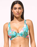Lidea Tropic Joy Underwired Bikini Top - Hibiscus Verde - Simply Beach UK