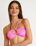 Tropicalia Coolio Bandeau Bikini Top - Lilac - Simply Beach UK