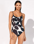 Maryan Mehlhorn Twilight Underwired Tank Swimsuit - Deep Dark-Cream - Simply Beach UK