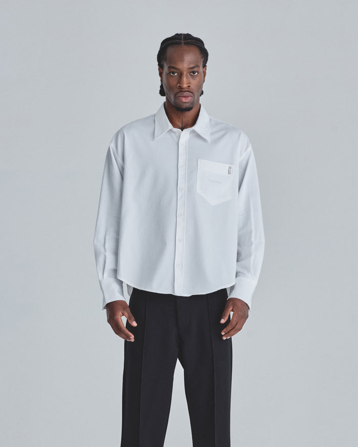 Undergold Studio Boxy Fit Long Sleeve Shirt White