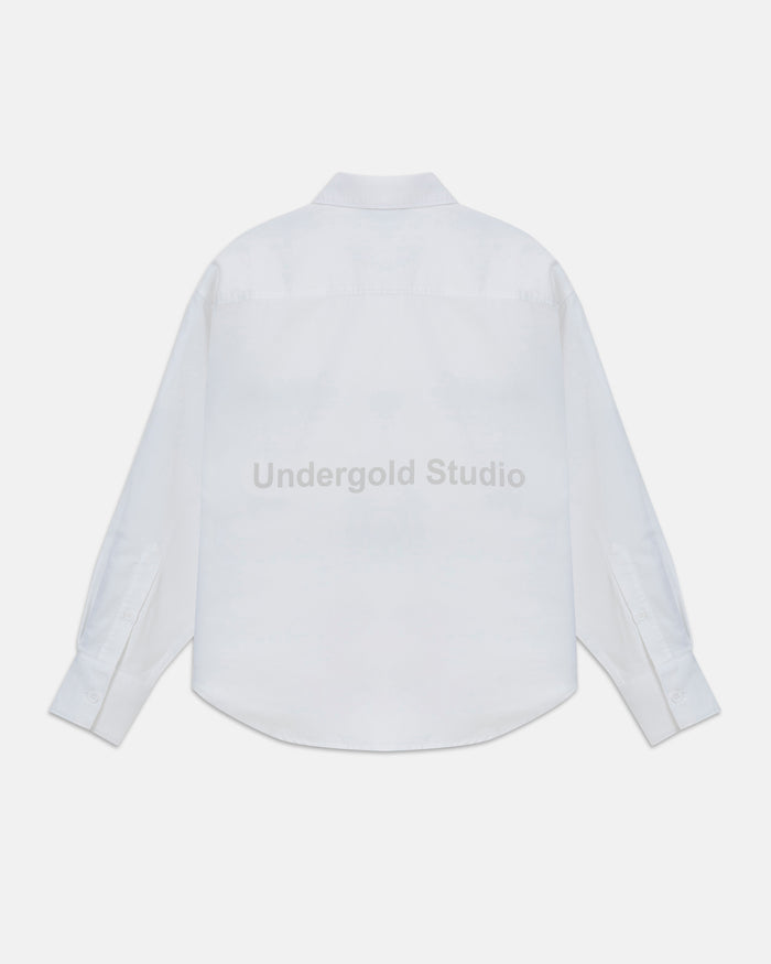 Undergold Studio Boxy Fit Long Sleeve Shirt White