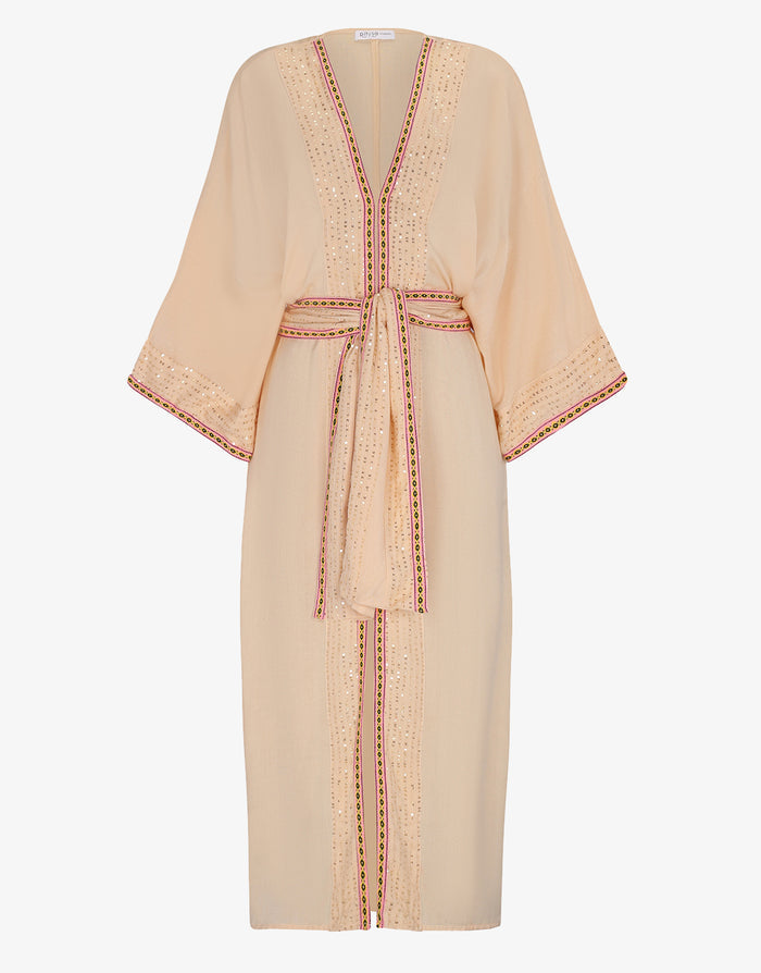 Vanessa Sequin Kimono - Melon - Simply Beach UK