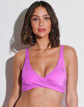 Viva Energy Twist Front Bikini Top - Pink Flash - Simply Beach UK