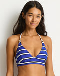 Sea Level Voyage Longline Halter Bikini Top - Amalfi Blue - Simply Beach UK