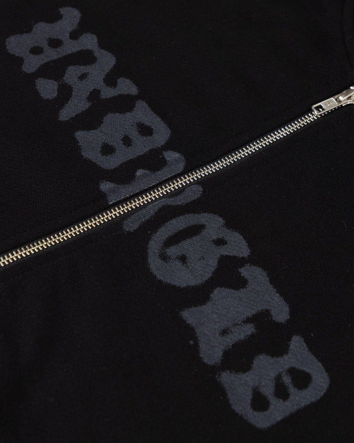 W 94' UNDRGLD Zip Up Slim Fit Hoodie Black