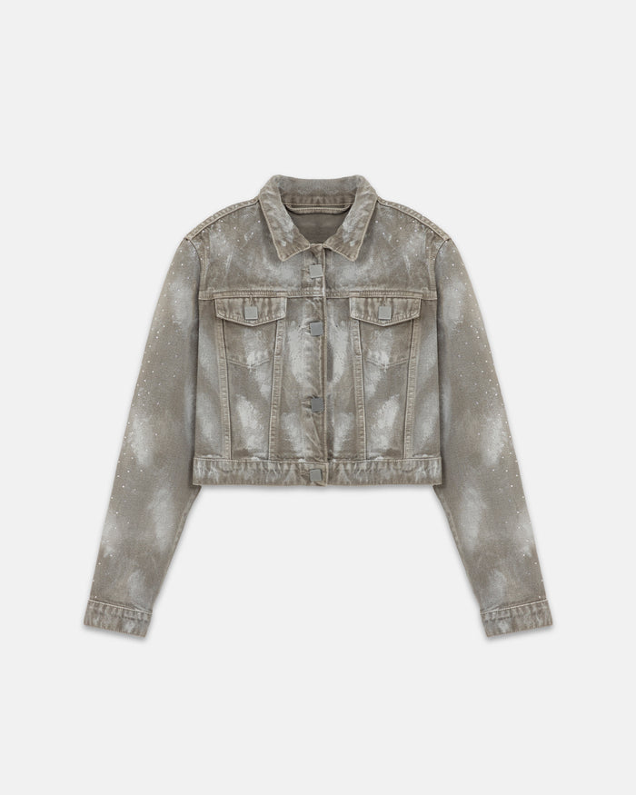 W 94' Worn Logo Jacket Smoke Gray