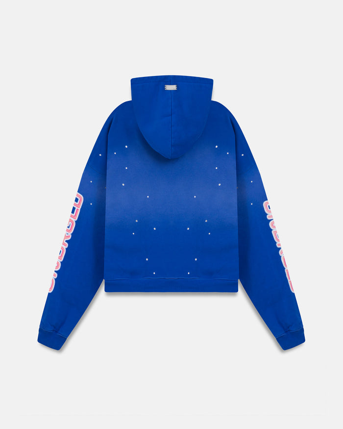 W Act 1 Neon Zip Up Boxy Fit Hoodie Electric Blue