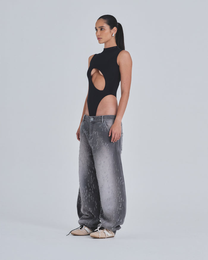 W Basics Asymetric Backless Body Black