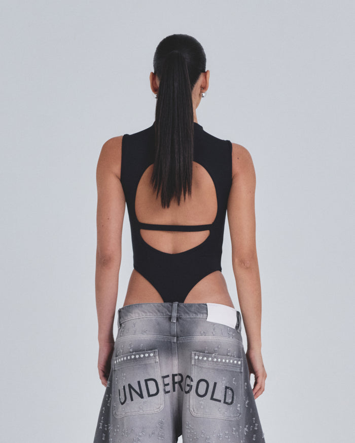W Basics Asymetric Backless Body Black