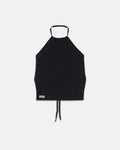 W Basics Knit Strap Top Black
