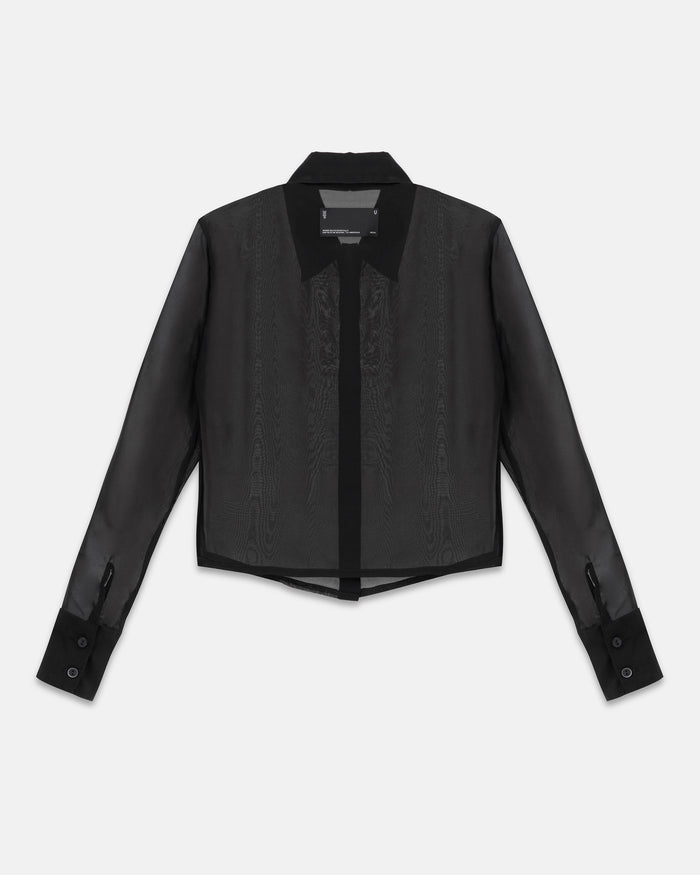W Basics Transparent Shirt Black