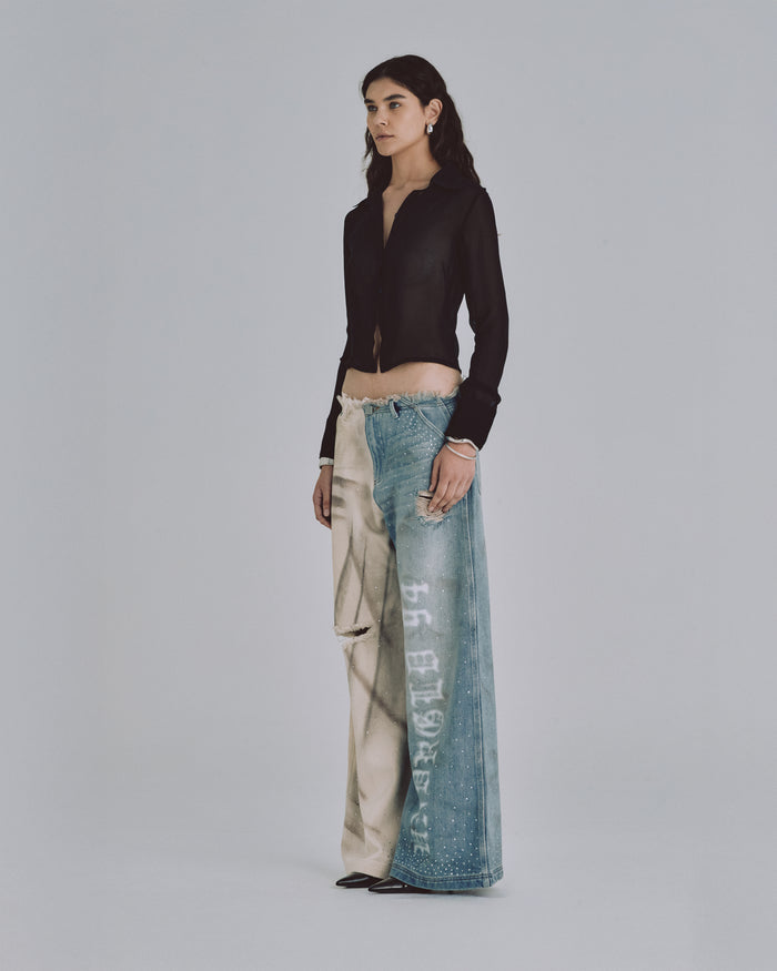 W Basics Transparent Shirt Black