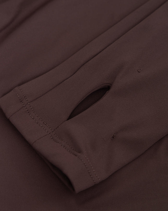 W Basics Ultra Slim Fit Tall Neck Long Sleeve Brown
