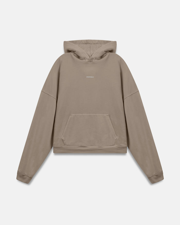 W Basics Undergold Boxy Fit Hoodie Cream