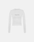 W Basics Undergold Studio Ultra Slim Long Sleeve Tee White