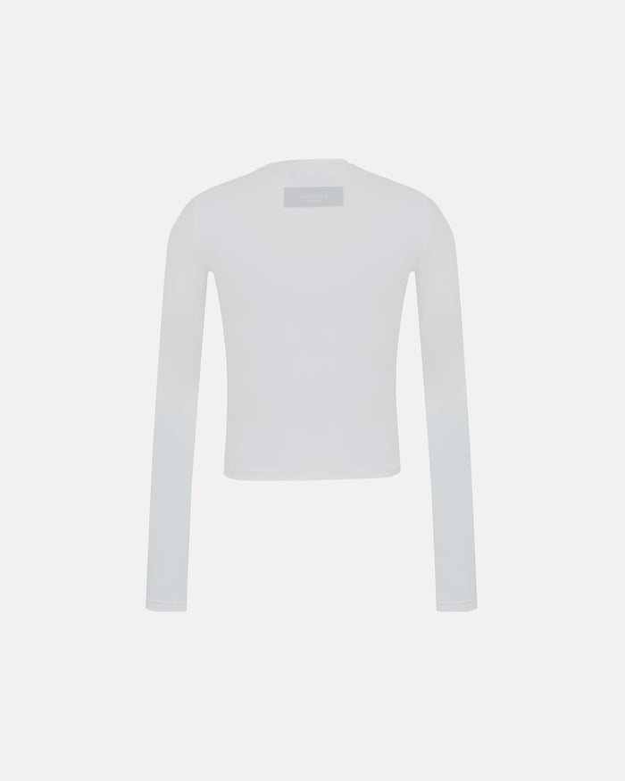 W Basics Undergold Studio Ultra Slim Long Sleeve Tee White