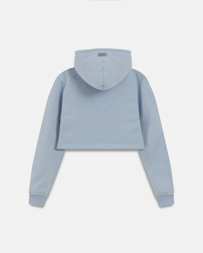 W Basics Undergold Zip Up Slim Fit Hoodie Light Blue