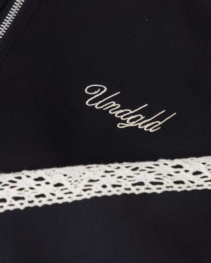 W Basics Undgld Lace-panel Track Jacket Black