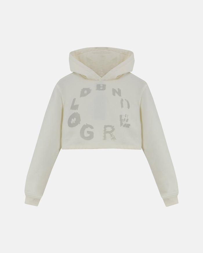 W Echoes Tremor Slim Fit Hoodie White