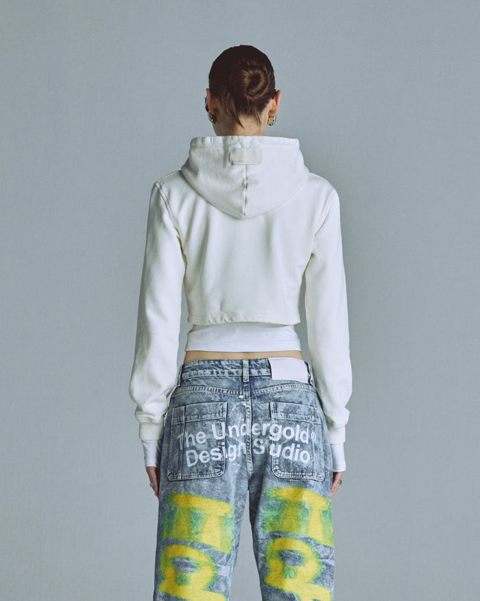 W Echoes Tremor Slim Fit Hoodie White